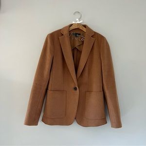 Ann Taylor Camel Wool Blend Blazer Tailored Jacket in Women’s Size 4